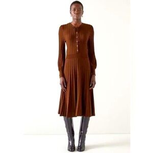 LK Bennett Brown Knit Dress